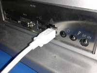 USB: Left side of Printer